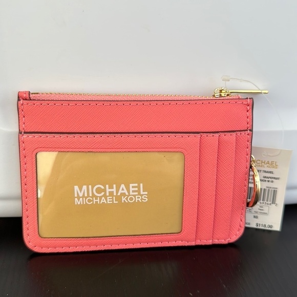 Michael Kors Jet set travel coin pouch ID key zip - Picture 5 of 8